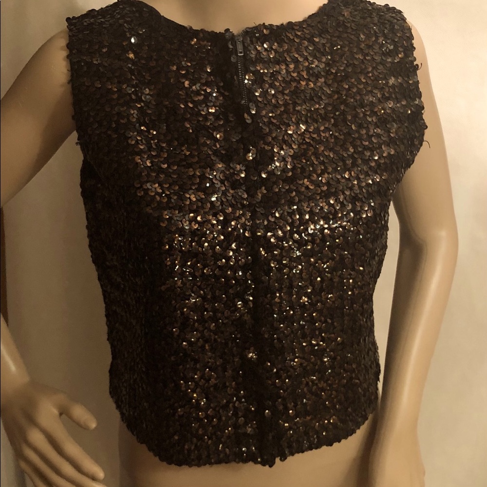 Custom made Sequins Sleeveless Top